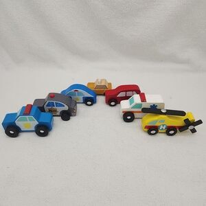 Cars Chunky Wooden Vehicles Horizon Group Mellisa & Doug Plantoys 7 Bundle Wood
